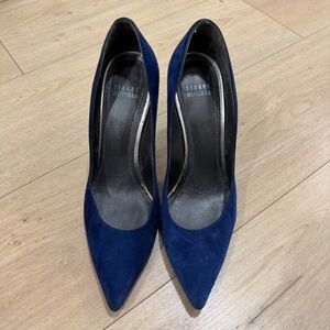 Stuart Weitzman Blue Suede Heels